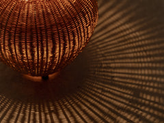 1980s Italian Floor Lamp in Woven Midollino