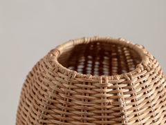 1980s Italian Floor Lamp in Woven Midollino