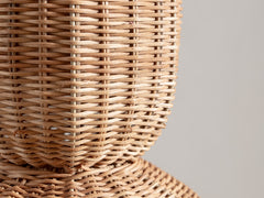 1980s Italian Floor Lamp in Woven Midollino