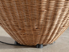 1980s Italian Floor Lamp in Woven Midollino