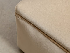 1930s Art Deco Club Chair & Ottoman in Almond Velvet