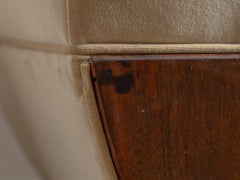 1930s Art Deco Club Chair in Almond Velvet