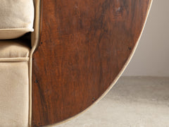 1930s Art Deco Club Chair in Almond Velvet