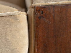 1930s Art Deco Club Chair in Almond Velvet