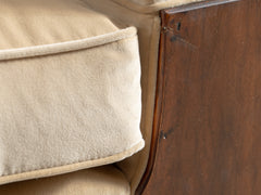 1930s Art Deco Club Chair in Almond Velvet