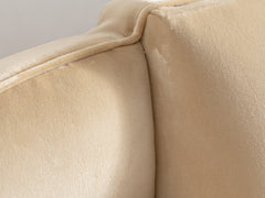 1930s Art Deco Club Chair in Almond Velvet