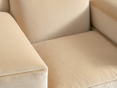 1930s Art Deco Club Chair in Almond Velvet