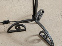 1930s French Wrought Iron Floor Lamp