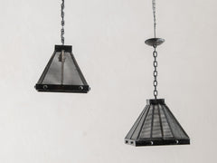 Spanish Brutalist Cage Pendant Light