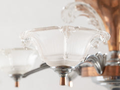1930s French Six-Arm Chandelier