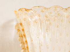 Vintage Art Deco Murano Glass Fluted Sconce