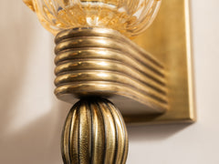 Vintage Art Deco Murano Glass Fluted Sconce