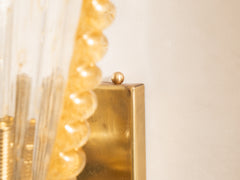 Vintage Art Deco Murano Glass Fluted Sconce