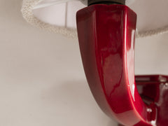 Mid Century French Ceramic Wall Light, Twin Arm - Merlot