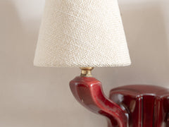 Mid Century French Ceramic Wall Light, Twin Arm - Rhubarb