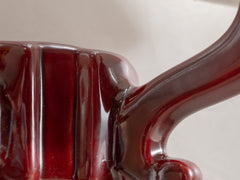 Mid Century French Ceramic Wall Light, Twin Arm - Rhubarb