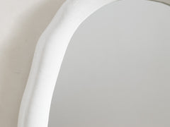 White Rosie Organic Round Mirror