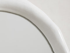 White Rosie Organic Round Mirror