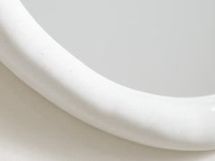 White Rosie Organic Round Mirror