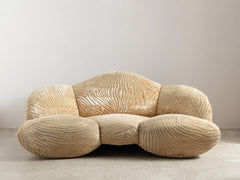 1980s Italian Mumbai Zebra Print Sofa by Bretz
