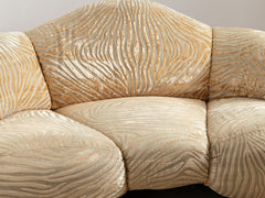 1980s Italian Mumbai Zebra Print Sofa by Bretz