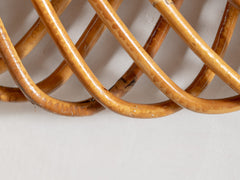 Vintage Rattan Mirror, Round