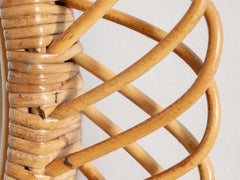 Vintage Rattan Mirror, Round