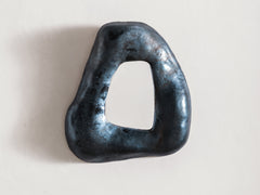 Biomorphic Ceramic Mirror by Dovkola - Black