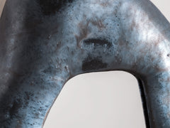 Biomorphic Ceramic Mirror by Dovkola - Black