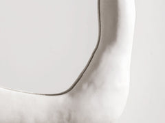 Biomorphic Ceramic Mirror by Dovkola - White