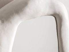 Biomorphic Ceramic Mirror by Dovkola - White