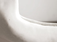 Biomorphic Ceramic Mirror by Dovkola - White