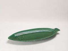 Green Glazed Ceramic Fish Platter