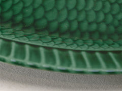 Green Glazed Ceramic Fish Platter