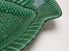Green Glazed Ceramic Fish Platter