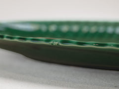 Green Glazed Ceramic Fish Platter