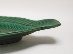Green Glazed Ceramic Fish Platter