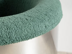 1980s Italian Metal Upholstered Swivel Armchair