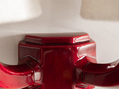 Art Deco Twin Arm Burgundy Ceramic Wall Light