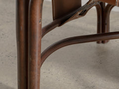 Tito Agnoli Cane & Leather Sling Armchair