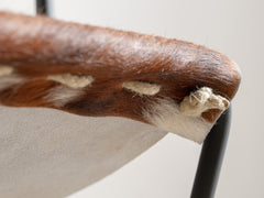 1980s French Cowhide Lounge Chair