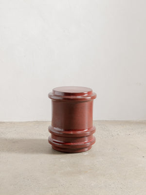 Pawn Side Table - Dark Red