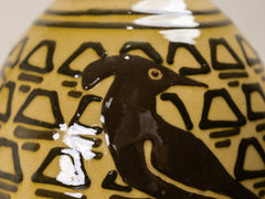 1930s Art Deco Ceramic Vase with Bird Motif