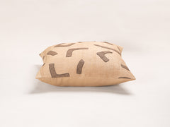 Square Cushion in Vintage African Kuba Fabric