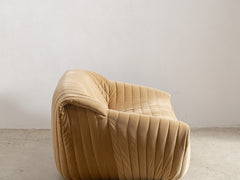 Sandra Sofa by Annie Hieronimus for Cinna, 1977 in Burnt Butter
