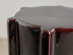 Geometrical Pawn Side Table - Dark Brown