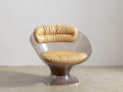 Raphael Raffel 1970s Space Age Lucite Pod Lounge Chair