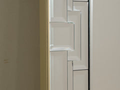 1970s Large Italian Bevelled Glass Wall Mirror
