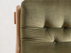 1970s Brutalist Oak Lounge Chair