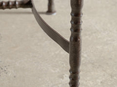 1960s Iron Side Table 04 with Rosso Lepanto Marble Top